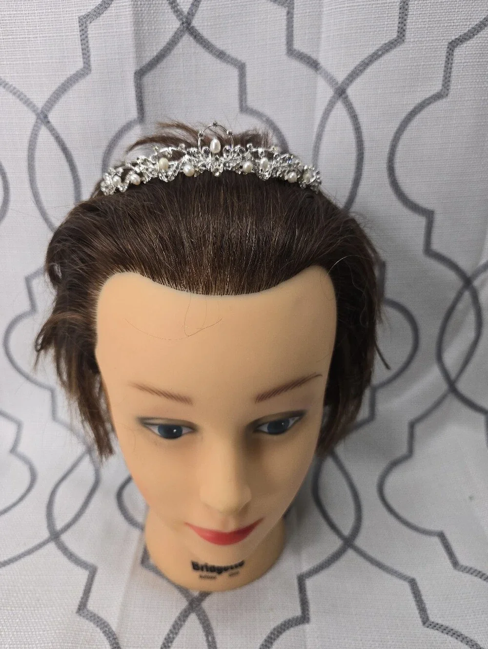 David's Bridal Headpiece Collection Pearls and Rhinestones Silver Comb Vintage